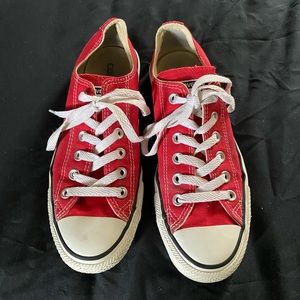 Red converse sneakers